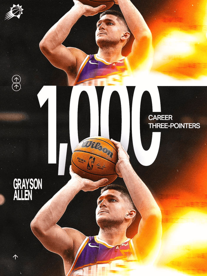 格雷森-阿伦达成生涯1000记三分里程碑