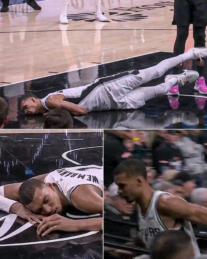 文班亚马头部着地脑震荡缺席至少一周 马刺季后